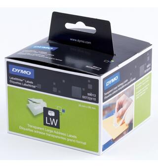 Etikett adresse Dymo LW 36x89 mm klar (260)